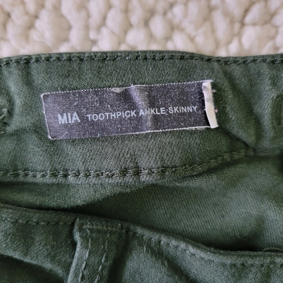 Kut From The Kloth Mia Toothpick Ankle Skinny Hunter Green Denim Jeans Size 6 - Picture 8 of 15